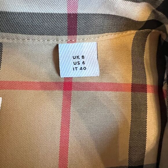 $1050 EUC Burberry Giovanna Check Plaid Shirtdress Shirt Dress US Size 6 - Picture 15 of 16
